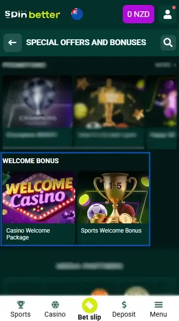 Welcome Package + Free Spins