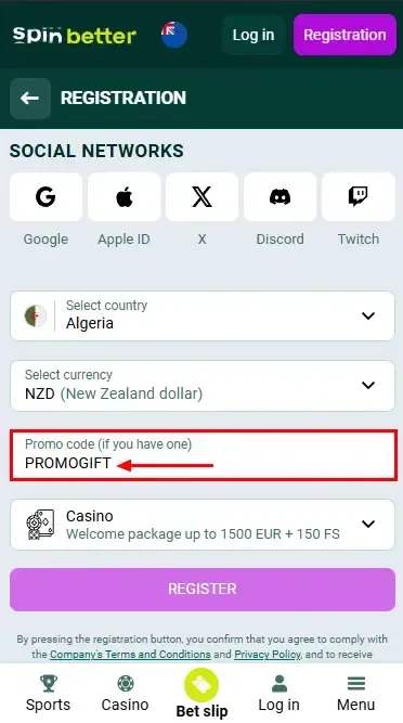 Spinbetter New Zealand Promo Code