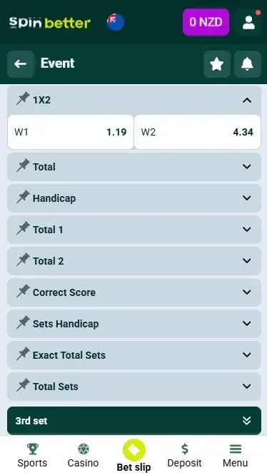 Spinbetter New Zealand Volleyball Match Winner