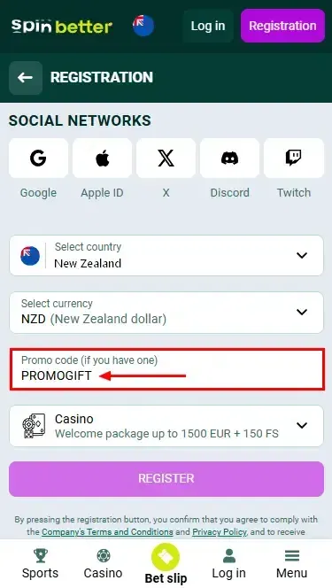 Spinbetter New Zealand Promo Code