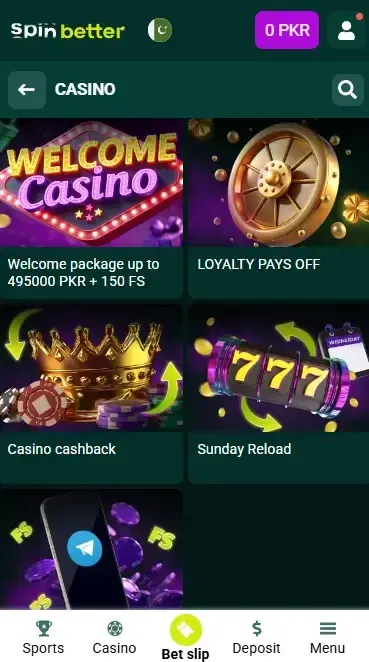 Spinbetter Pakistan Casino Ongoing Bonuses