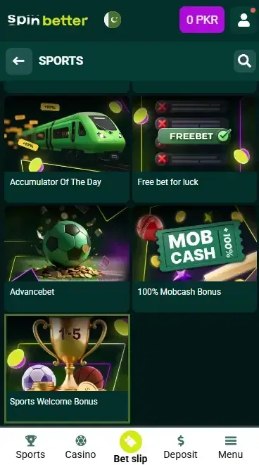 Spinbetter PK: Sport Betting Welcome Bonus