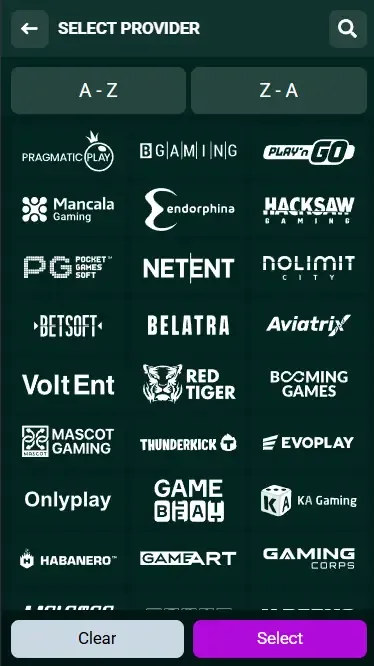 Spinbetter Casino Providers