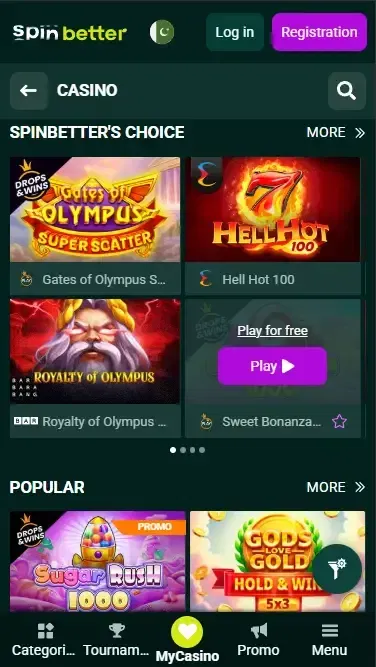 Spinbetter Pakistan: Slot Games