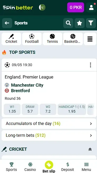 Spinbetter Pakistan Sports Betting
