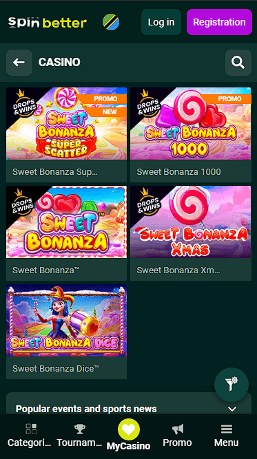 Spinbetter Sweet Bonanza Games
