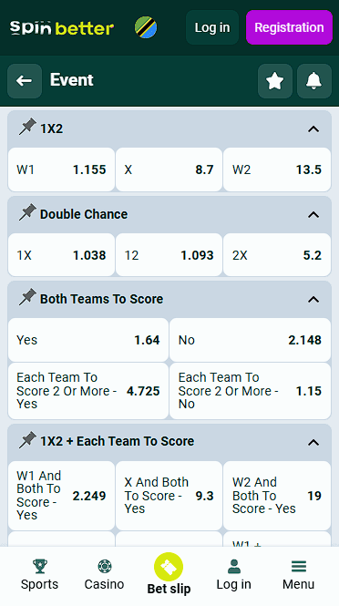 Spinbetter Tanzania Boxing Markets