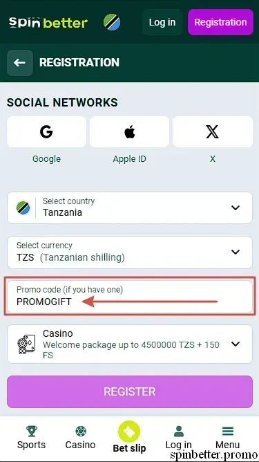 Spinbetter Tanzania Promo Code