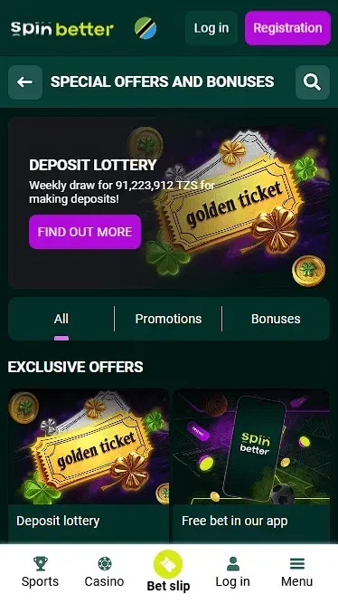 Spinbetter Tanzania Deposit Bonuses