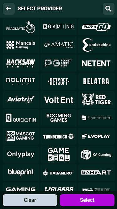 Spinbetter Casino Providers