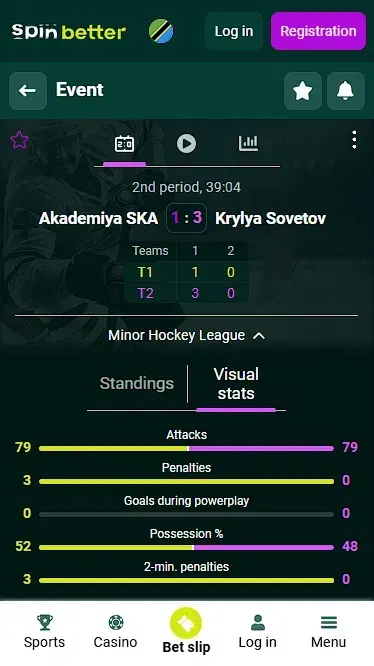 Spinbetter Tanzania Live Betting Features