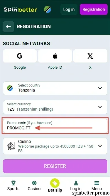 Spinbetter Tanzania Promo Code