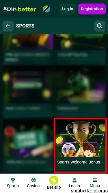 Spinbetter TZ Sport Betting Welcome Bonus