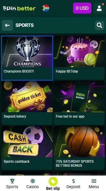 Seasonal and Special Bonuses at Spinbetter South Africa