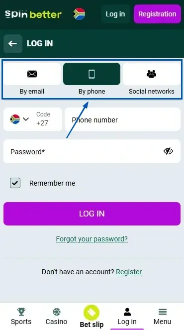 Spinbetter ZA: Ways to Log In