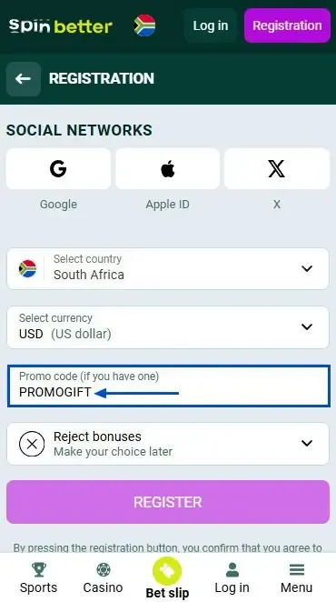 Spinbetter South Africa Promo Code