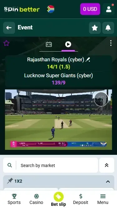 Spinbetter South Africa Live Cricket Betting