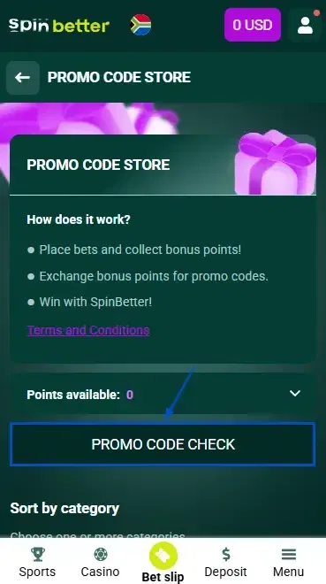 Spinbetter South Africa: Promo Code Check
