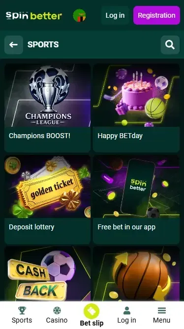 Spinbetter Sport Bonuses in Zambia
