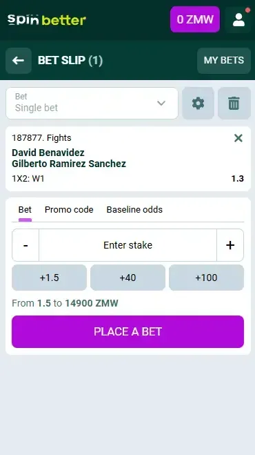 Spinbetter Boxing Bet Slip