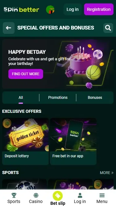 Spinbetter Zambia Deposit Bonuses