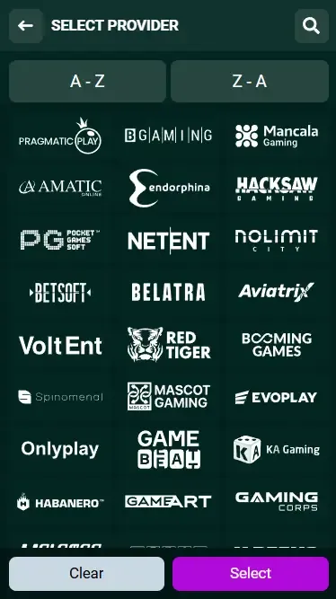 Spinbetter Casino Providers