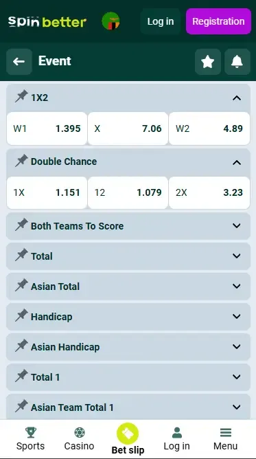 Spinbetter Betting Marketsr