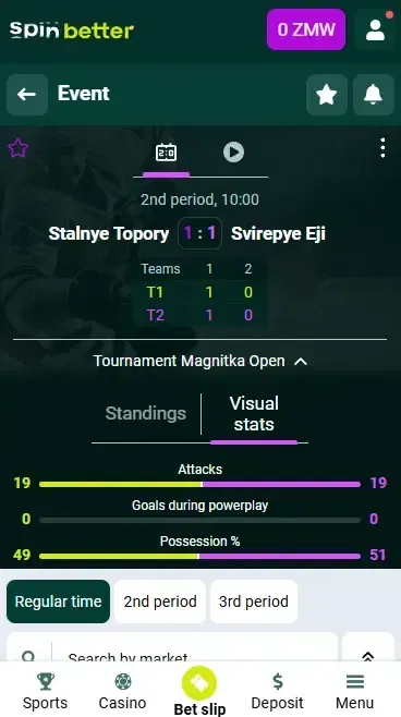 Spinbetter Zambia Live Betting Features