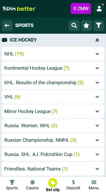 Spinbetter Zambia Hockey Events