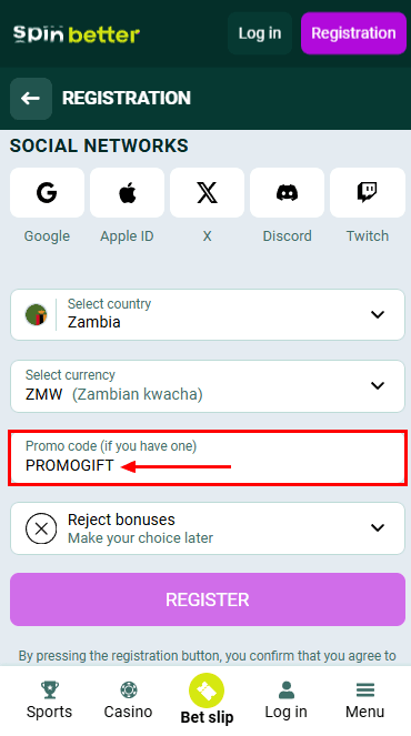 Spinbetter Promo Code