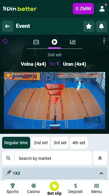 Spinbetter Zambia Volleyball Live Stream