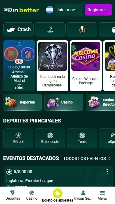 App de Spinbetter Argentina