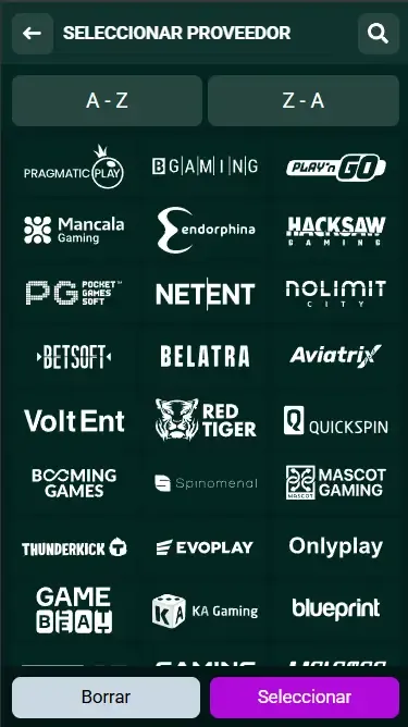 Proveedores de Spinbetter Casino