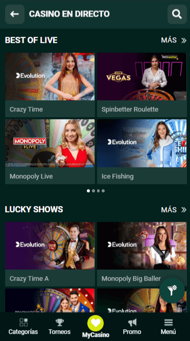 Casino en Vivo de Spinbetter