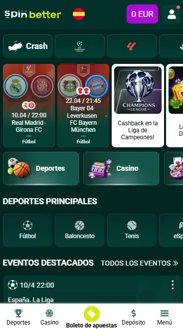 Aplicación de Spinbetter en España