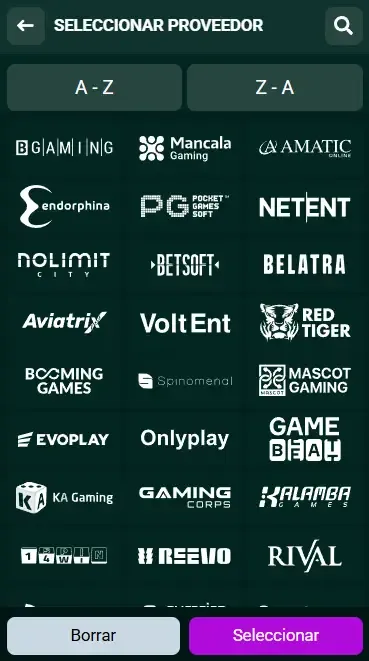 Proveedores de casino de Spinbetter