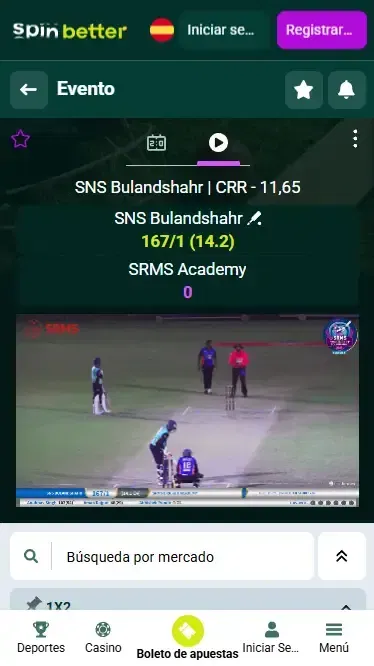 Spinbetter España Apuestas de críquet en vivo