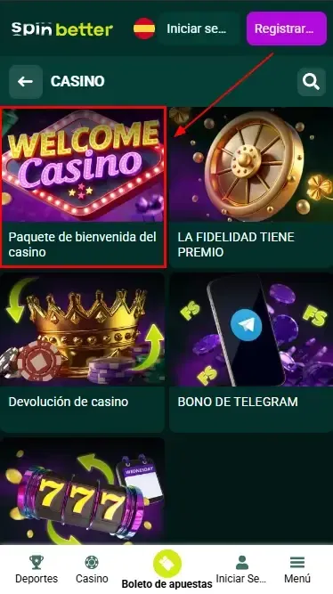 Bono de bienvenida del casino en España