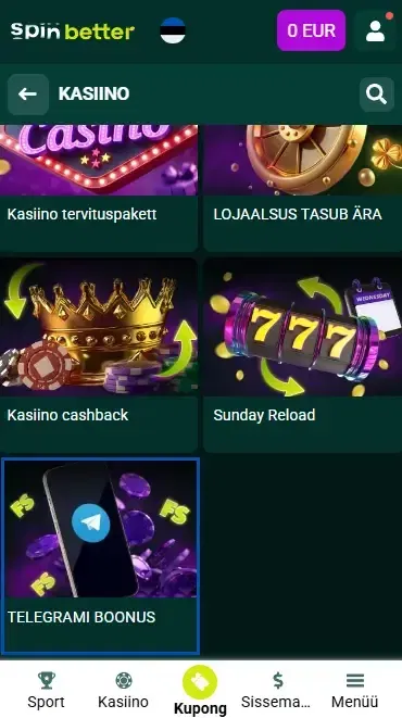 Spinbetter EE: Telegrami kampaania