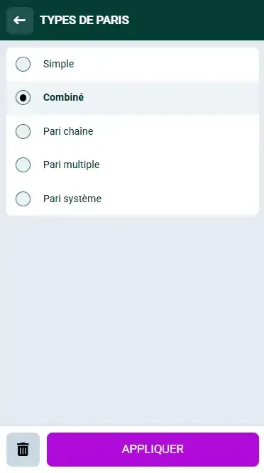 Type de pari Spinbetter