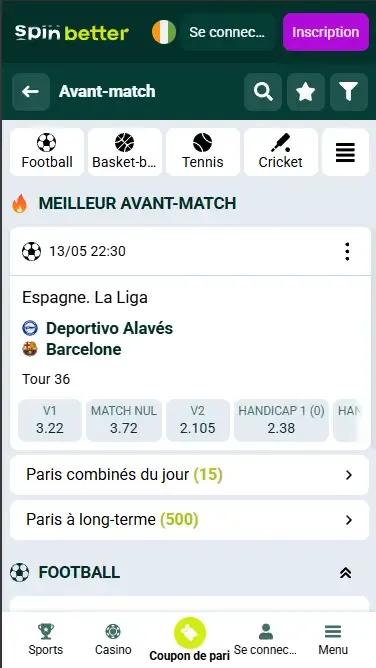 Paris en direct Spinbetter