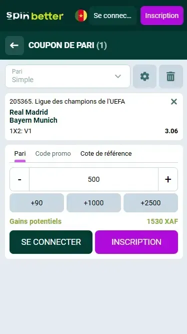 Commencer à parier sur Spinbetter Cameroun