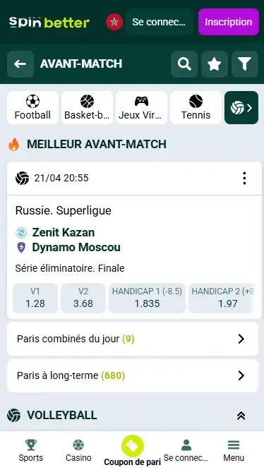 Paris sportifs Spinbetter Maroc