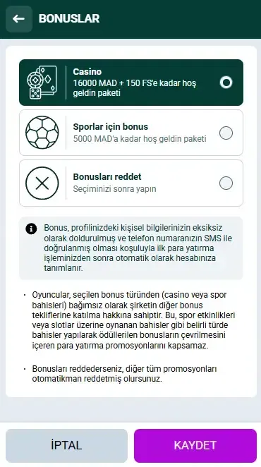Bonus de bienvenue Spinbetter au Maroc