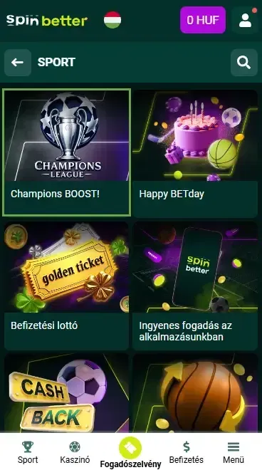 Szezonális és különleges bónuszok a Spinbetter Magyarországon