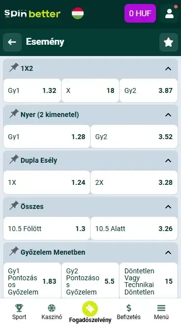 Spinbetter Magyarország: Bokszfogadások