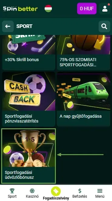 Spinbetter Magyarország bokszfogadási piacai