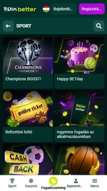 Spinbetter Magyarország: Sport bónuszok