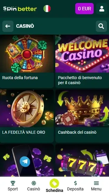 Bonus Casinò Spinbetter attivi in Italia
