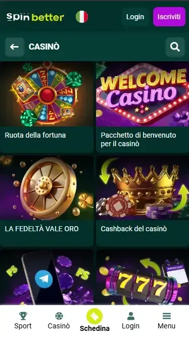 Bonus Casinò Spinbetter Italia in Corso